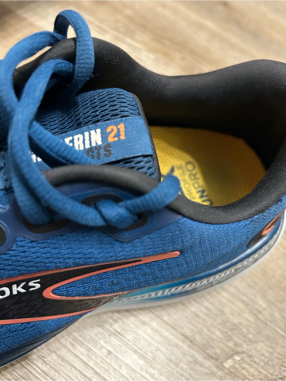 Brooks Glycerin 21 Men’s Size 12.5 Running Athletic Shoes Blue Orange Accents - Picture 11 of 11